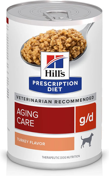 Hill'S Prescription Diet G/D Aging Care Turkey Flavor Wet Dog Food, Veterinary Diet, 13 Oz. Cans, 12-Pack