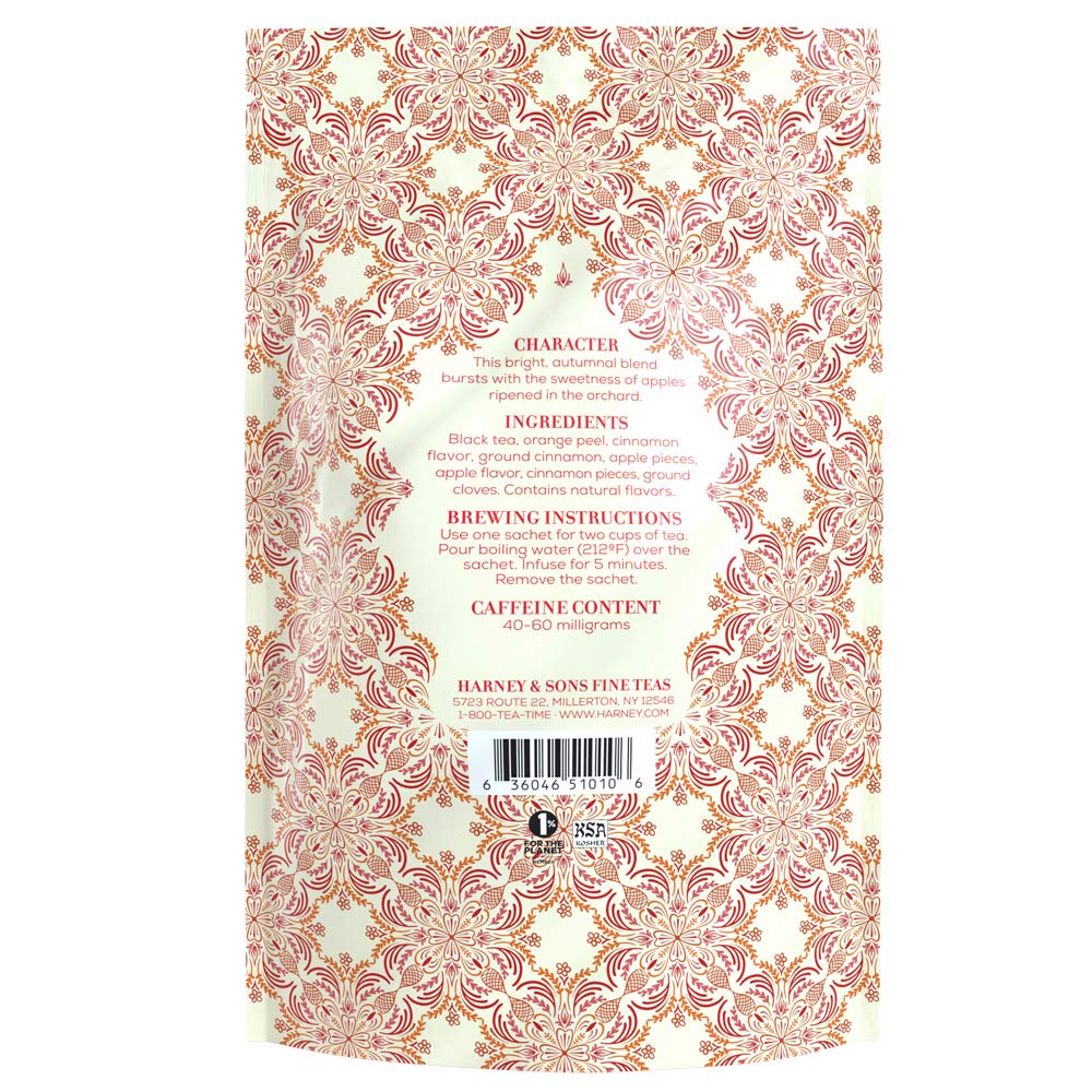 Harney & Sons Hot Tea Sachets, Apple Spice 50 Count