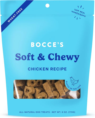 Bocce'S Bakery Oven Baked Chicken Recipe Treats For Dogs, Wheat-Free Everyday Dog Treats, Made With Real Ingredients, Baked In The Usa, All-Natural Soft & Chewy Cookies, Chicken, 6 Oz