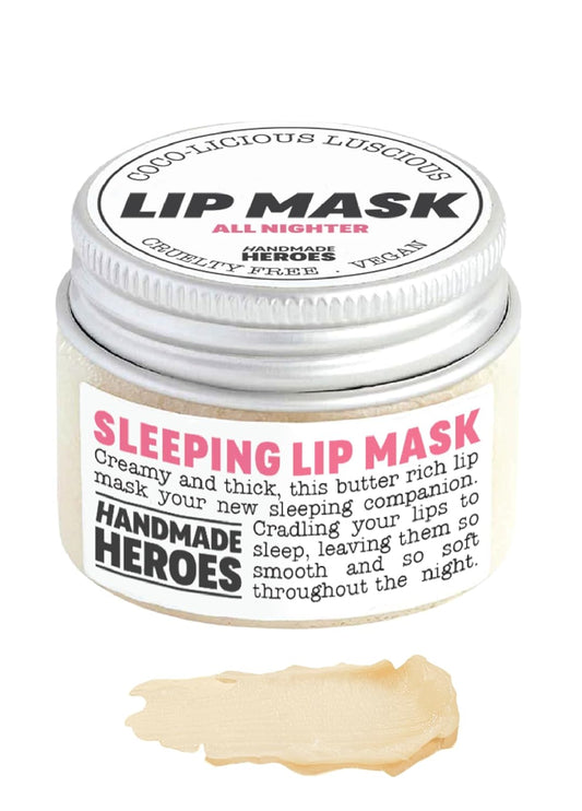 100% Natural Vegan Lip Butter Sleeping Lip Mask Overnight Lip Moisturizer Conditioner for Dry Lips Intensive Lip Balm and Lip Therapy Skin Care with Mango butter (Original All Nighter with Pouch) : Beauty & Personal Care