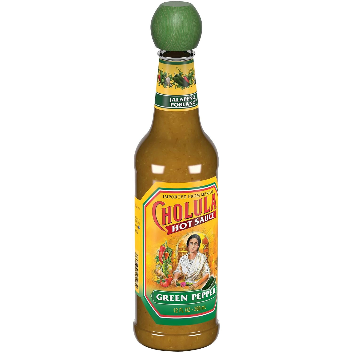 Cholula Green Pepper Hot Sauce, 12 Fl Oz