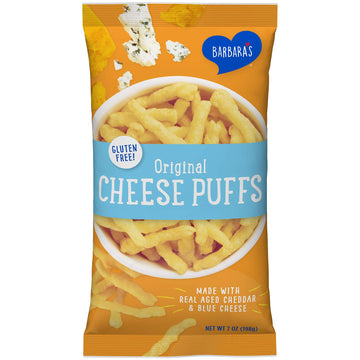 Barbara's Baked Original Cheese Puffs, Gluten Free, Real Aged Cheese, 7 Oz Bag