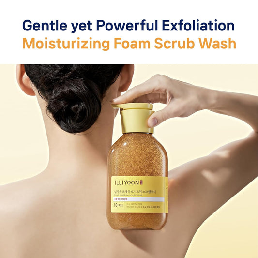 Illiyoon Fresh Moisture Body Scrub Wash 400Ml(13.53 Fl Oz) Vitamin C, Walnut Shell And Soft Grape Seed Powder, Exfoliating Scrub For Silky Smooth Skin