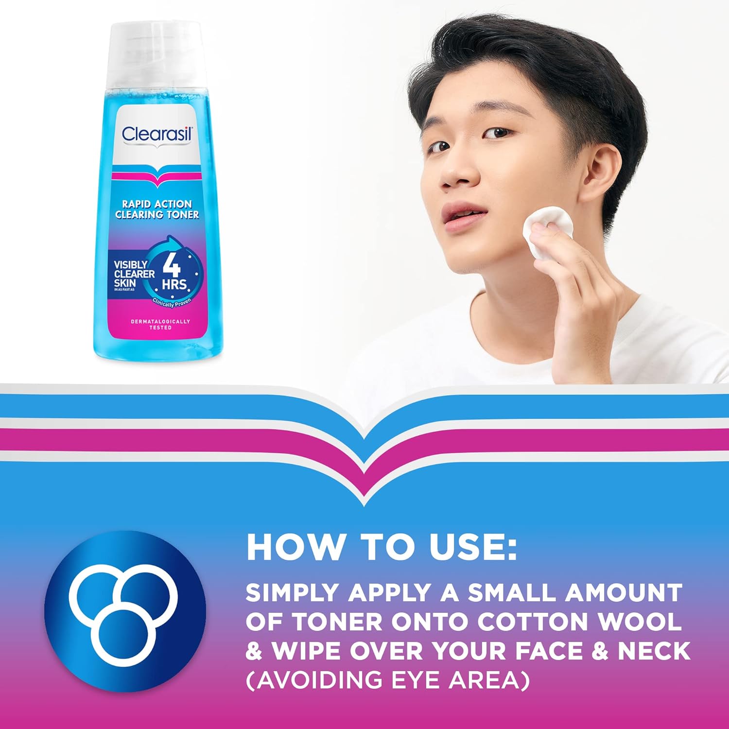 Clearasil Ultra Rapid Action Deep Pore Salicylic Acid Treatment Toner, Unclog Pores For A Visibly Clearer Skin, Removes Dirt & Spots, 200ml