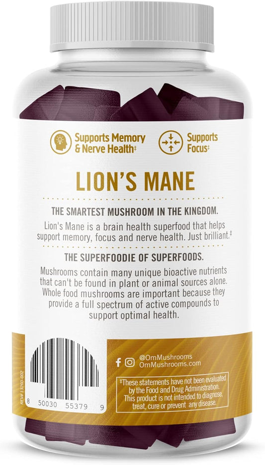 Om Mushroom Superfood Lion's Mane Gummies, 60 CT