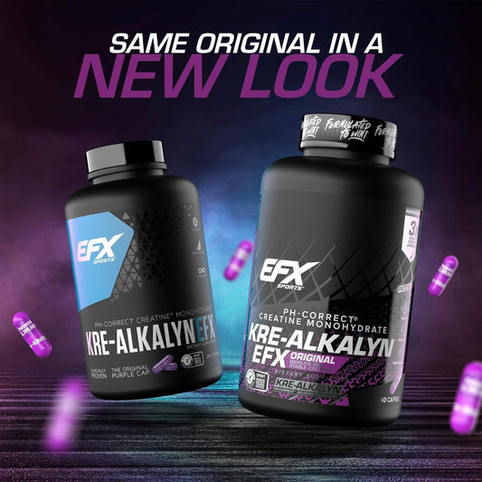 Efx Sports Kre-Alkalyn Efx | Ph Correct Creatine Monohydrate Pill Supplement | Strength, Muscle Growth & Performance | 200 Servings, 400 Capsules
