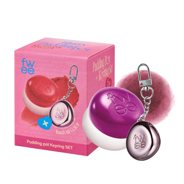 Lip&Cheek Blurry Pudding Pot + Pendant Keyring | Boss | Random Colored Keyring | Makeup Blush, Buildable Lightweight, Multi-Use Soft Matte Finish | 5G