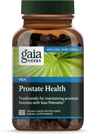 Gaia Herbs Prostate Health - Supports Prostate Health And Function For Men - With Saw Palmetto, Green Tea, Nettle Root, And White Sage - 120 Vegan Liquid Phyto-Capsules (40-Day Supply)