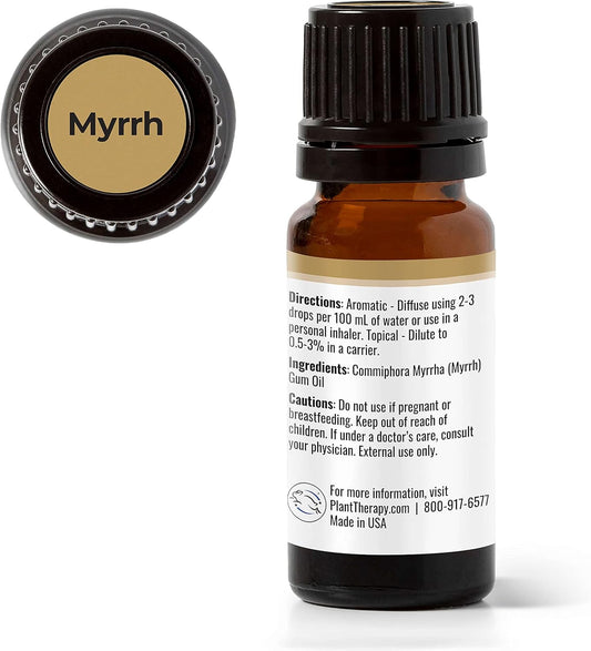Plant Therapy Myrrh Essential Oil 100% Pure, Undiluted, Natural Aromatherapy, Therapeutic Grade 10 Ml (1/3 Oz)