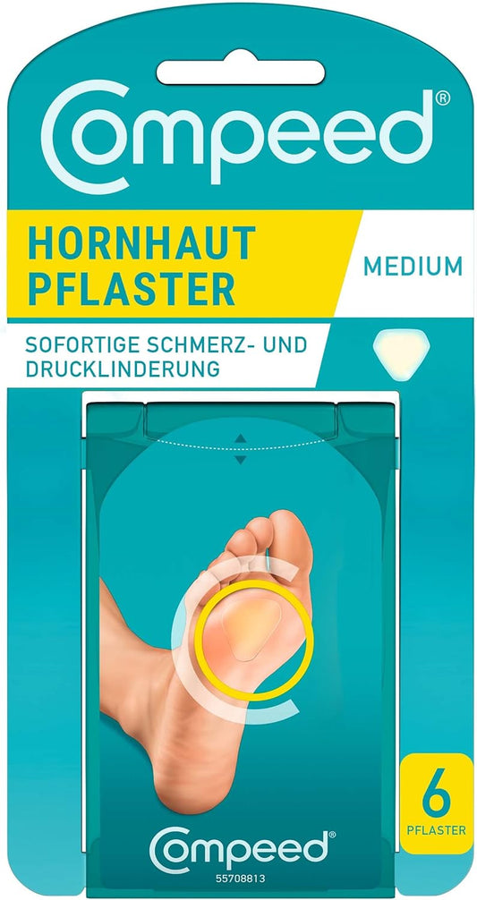 Compeed Callus Plasters, 6 Hydrocolloid Plasters, Foot Treatment, Fast Natural Callus Removal, Dimensions: 4.4 Cm X4.5 Cm (Packaging May Vary) (Pack Of 2)