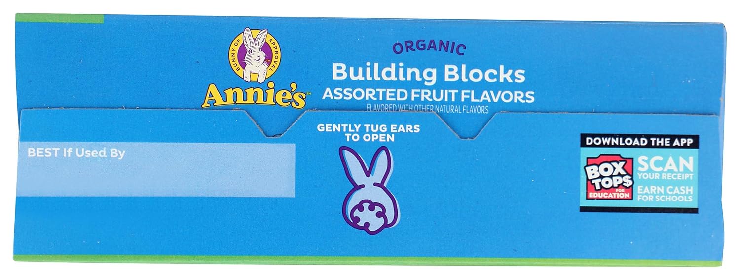 Annie'S Organic Building Blocks Fruit Flavored Snacks, Assorted Fruit Flavors, Gluten Free, 22 Pouches, 15.4 Oz