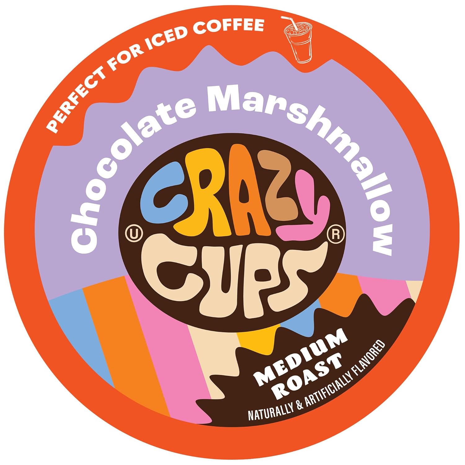 Crazy Cups Flavored Coffee For Keurig K-Cup Machines, Chocolate Marshmallows, Hot Or Iced Coffee, 22 Single Serve, Recyclable Pods