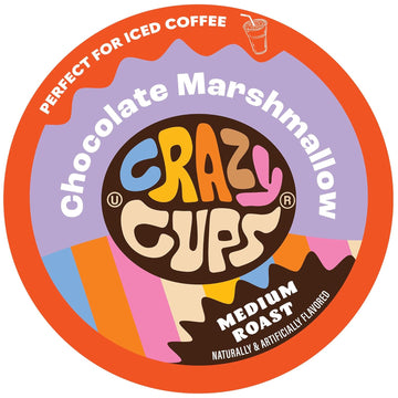 Crazy Cups Flavored Coffee For Keurig K-Cup Machines, Chocolate Marshmallows, Hot Or Iced Coffee, 22 Single Serve, Recyclable Pods