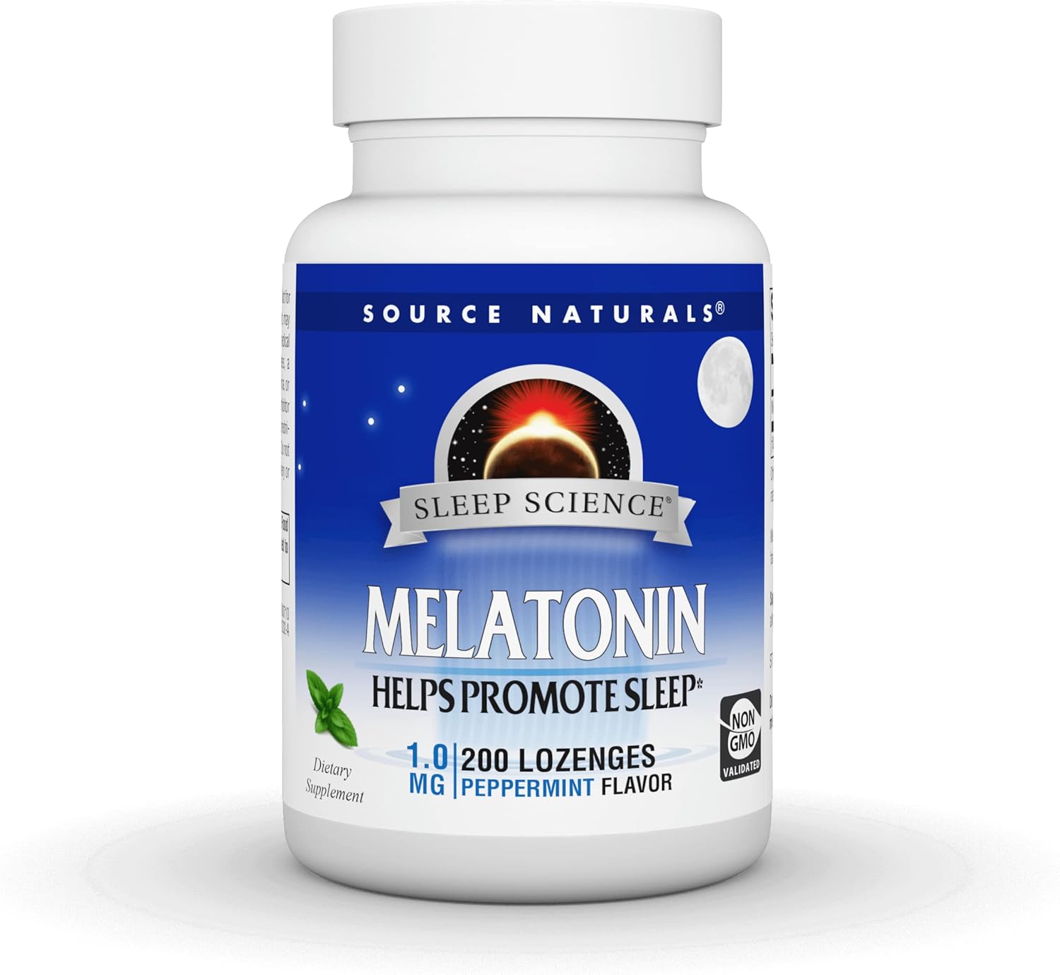 Source Naturals Melatonin 1 Mg - 200 Peppermint Avored Lenges
