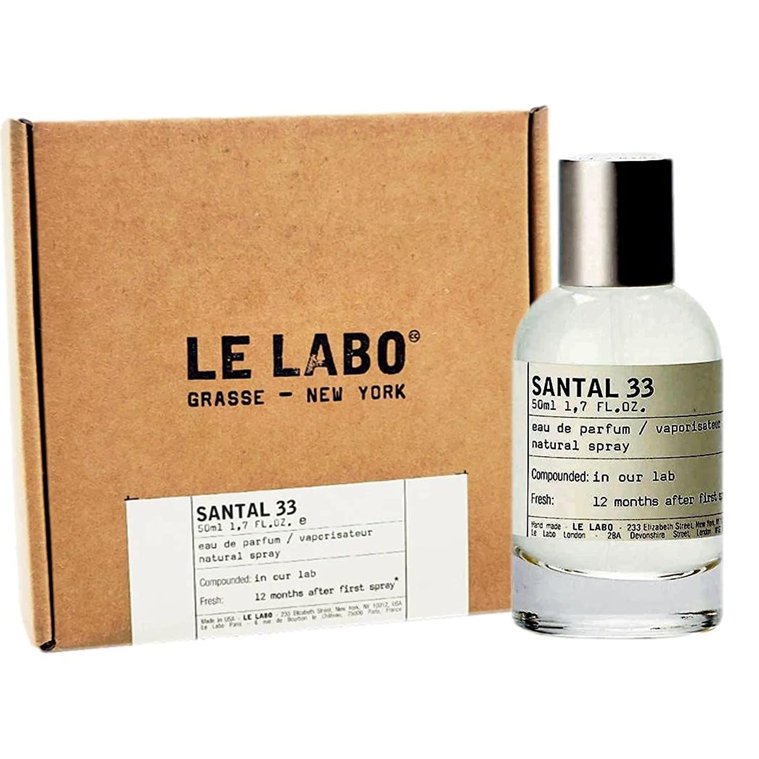 Le Labo Santal 33 50Ml 1.7 Oz Eau De Parfum Perfume : Beauty & Personal Care