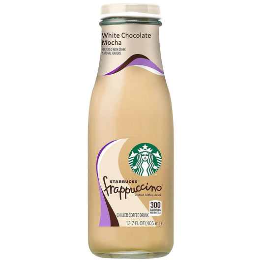 Starbucks Frappuccino Coffee Drink, White Chocolate Mocha 13.7 Fl Oz Bottles (12 Pack)
