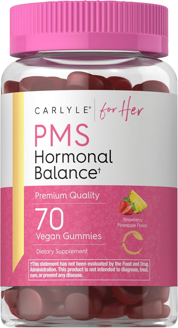 Carlyle Hormonal Balance For Women & Pms Supplement | 70 Gummies | Vitamin Complex | With Iron | Vegan, Non-Gmo, Gluten Free | For Her