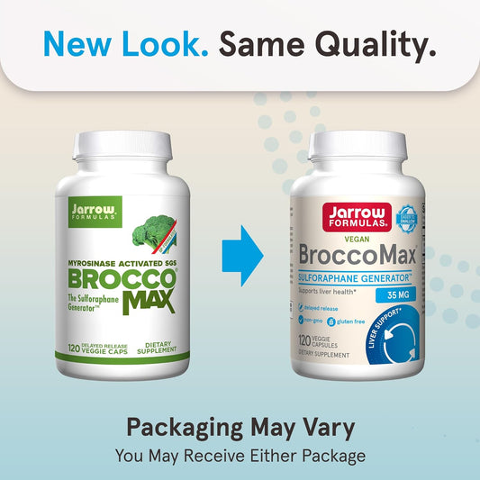 Jarrow Formulas Broccomax Sulforaphane Glucosinolate 35 Mg, Sulforaphane Generator Supports Liver Health, 120 Veggie Capsules, Up To A 60 Day Supply,12 Packs