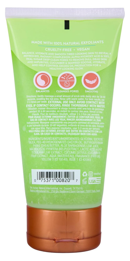 Tree Hut Balancing Face Scrub Cucumber & Seaweed, 7.4 Oz