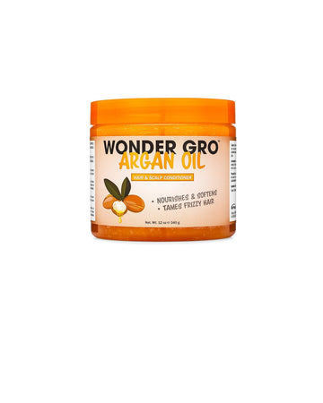 Argan Oil Hair Grease Styling Conditioner, 12 fl oz - Frizz-Free Treatment - Nourishes & Softens by Wonder Gro