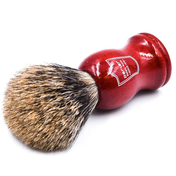 Parker Premium Handmade “Long-Loft” 3-Band Pure Badger Shaving Brush With Rosewood Handle & Stand – Dense 22 Mm Knot For Luxurious Lathering