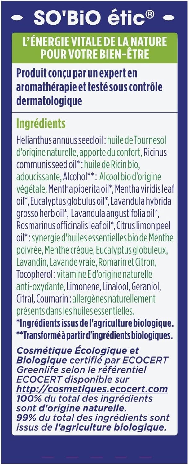 So'Bio Étic Organic Sos Headache Roll-On, 5 Ml