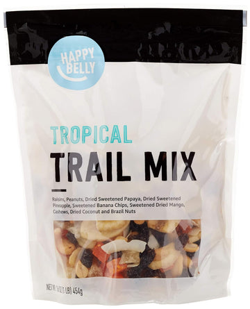 Amazon Brand - Happy Belly Tropical Trail Mix, 1 Pound (Pack Of 1)