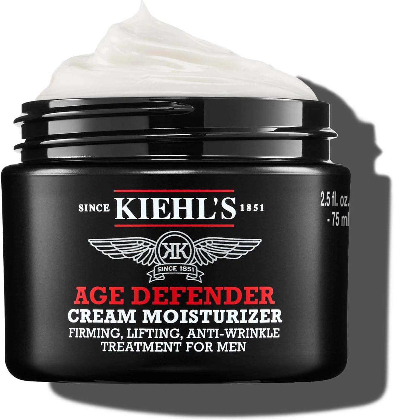 Kiehl'S Age Defender Cream Moisturiser: Firming Moisturiser For Men With Linseed Extract, Reduces The Appearance Of Wrinkles, 75Ml