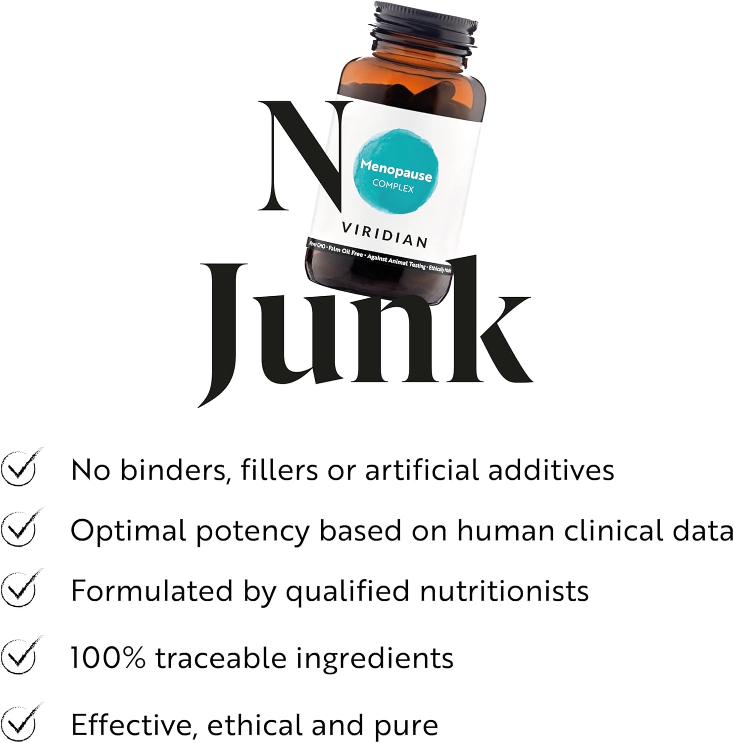 Viridian - Menopause Complex - 30 Capsules With Hops, Lemon Balm, Saffron & Sage | Formulated By Qualified Nutritionists | Optimal Potency | Exclusively Active Ingredients | Vegan