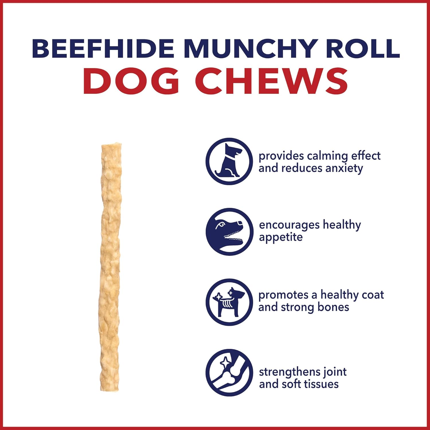 Pet Factory American Beefhide 5" Munch Mini Rolls Dog Chew Treats - Natural Flavor, 1.5 lbs : Pet Supplies