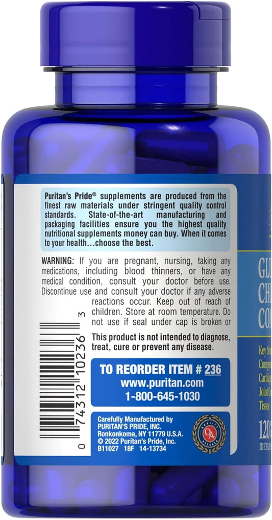 Puritan'S Pride Glucosamine Chondroitin Complex Capsules, Supports Joint Health* 120 Ct