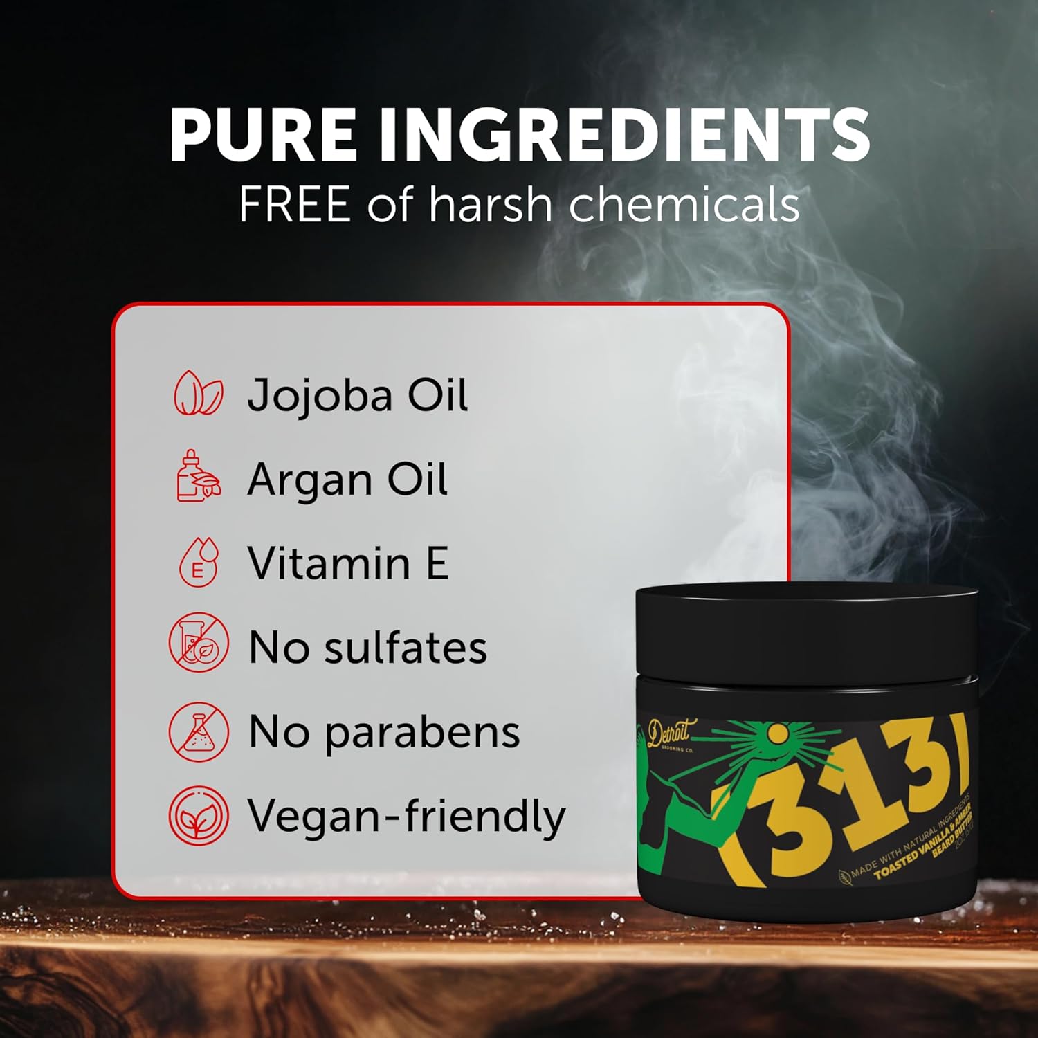 Detroit Grooming Co. Beard Butter For Men | Softens, Thickens & Hydrates With Safflower Oil & Shea Butter | 313 Scent, 4Oz : Beauty & Personal Care