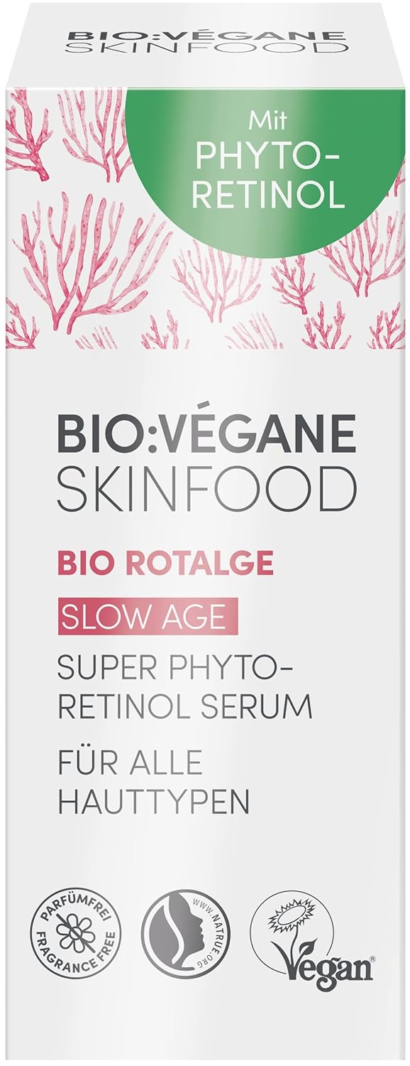 Bio:Vegane Skinfood Organic Red Algae Slow Age Super Phyto-Retinol Serum For All Skin Types 0.5 Fl Oz (15 Ml), 1