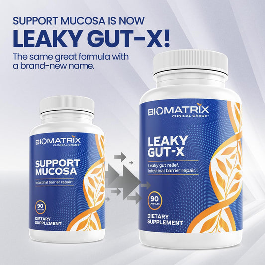 Biomatrix Leaky Gut Repair Supplement, Ibs Relief, L-Glutamine, Quercetin, Cat'S Claw, Msm, Hawthorn Leaf, Digestive Support For Men And Women, 1-Month Supply | 90 Veggie Caps