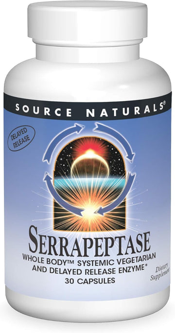 Source Naturals Serrapeptase, Whole Body Systemic Vegetarian And Delayed Release Enzyme* - 30 Capsules