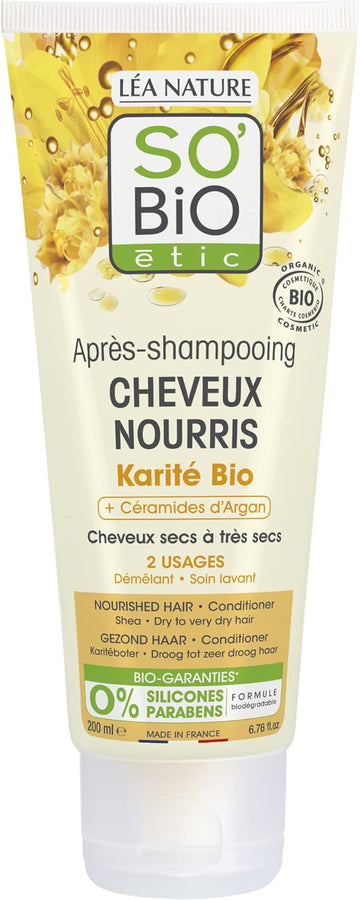 So'Bio Étic Shea And Argan Ceramides Cosmebio Nourished Hair Conditioner, 200 Ml