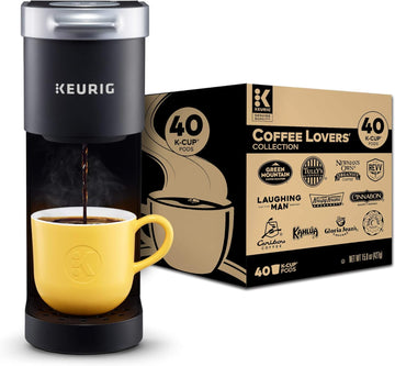 Keurig K-Mini Coffee Maker, Black With Coffee Lovers' 40 Count Variety Pack Coffee Pods