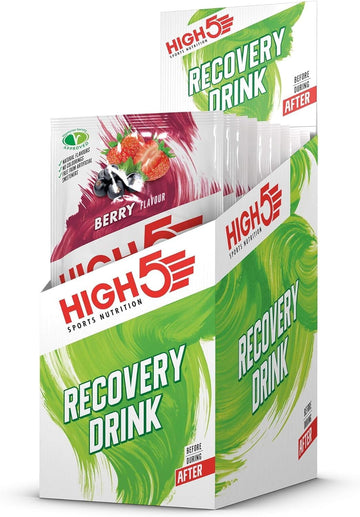 HIGH5 Recovery Drink | Whey Protein Isolate | Promotes Recovery | (Berry, 9 x 60g)