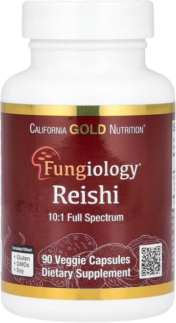 California Gold Nutrition Reishi (Ganoderma Lucidum), Full Spectrum, Certified Organic, 90 Veggie Capsules