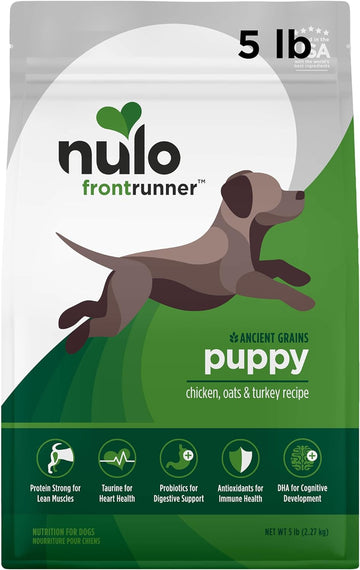 Nulo Frontrunner All Breed Puppy Food, Premium Dry Small Kibble Puppy Food, Ancient Grains Promote Fullness with BC30 Probiotic & DHA to Boost Cognitive Development