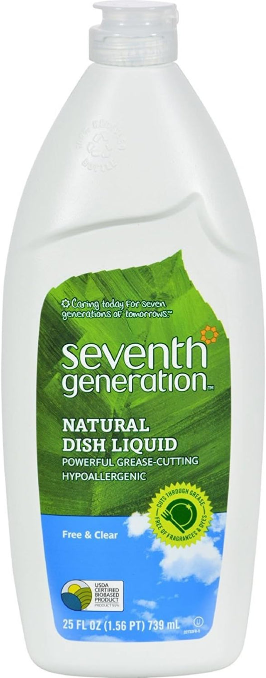 Seventh Generation Dish Washing Liquid Free and Clear, Free and Clear 25 oz (Pack of 3) : Health & Household