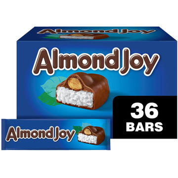 Almond Joy Coconut And Almond Chocolate Candy Bars, 1.61 Oz (36 Count)