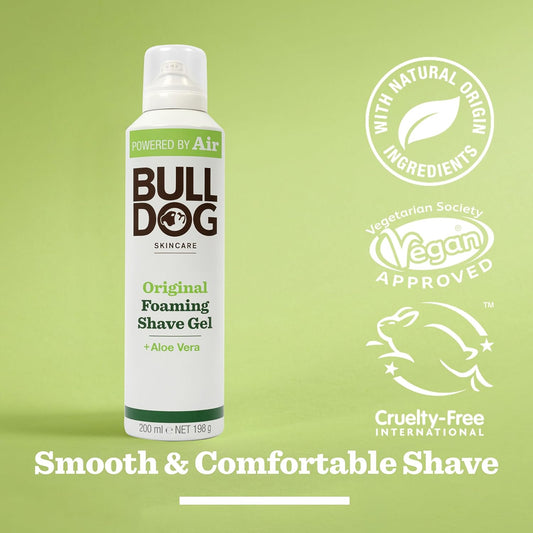 Bulldog Skincare - Original Foaming Shave Gel | Smooth And Conditioning | 200 Ml (Pack Of 2)