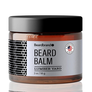 Beard Balm For Men - Travel Pack - Supports Thicker Beard, Lumber Yard Scent, Natural Ingredients Butter Reduces Dryness & Enhances Look - 2 Oz