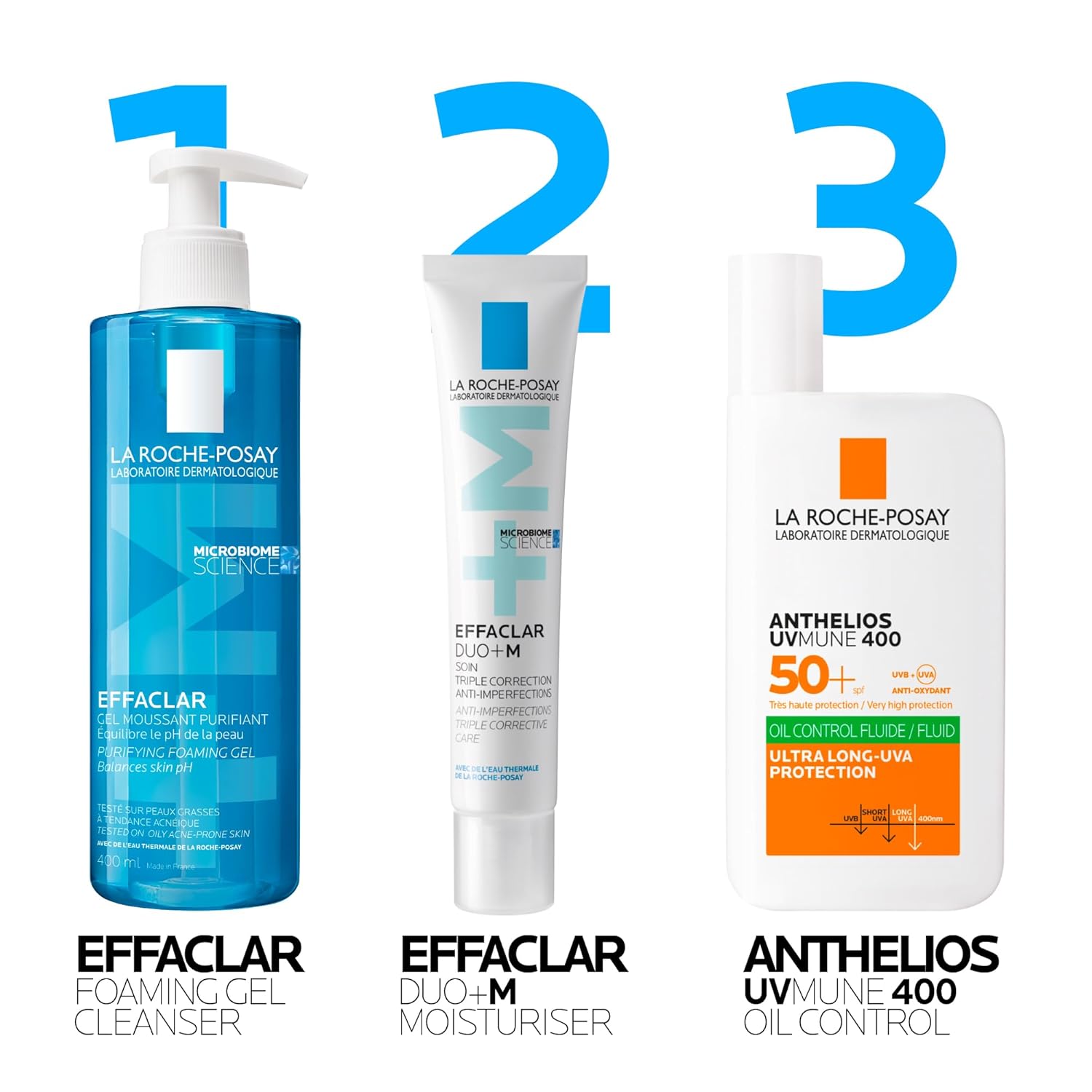 La Roche-Posay Effaclar Purifying Foaming Gel Cleanser For Oily Skin, With Zinc Pidolate To Remove Excess Oil & Shine, Alcohol Free & Oil Free, Face Wash For Oily Skin, Sensitive Skin Tested : Beauty & Personal Care