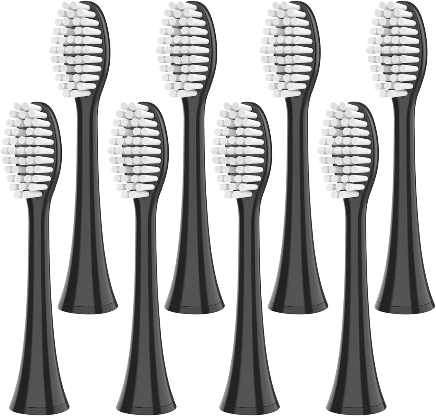 Pursonic Standard Electric Toothbrush Heads - 8 Pack Electric Toothbrush Replacement Brush Heads For Dazzlepro Elements - Tooth Brush Heads For Aquasonic Vibe, Duo Pro & Black Series Pro (Black) : Health & Household