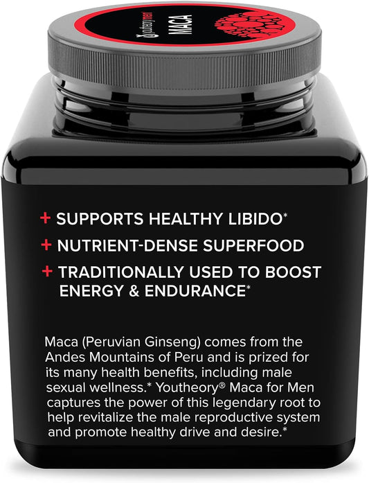 Youtheory Men's Maca Advanced with Peruvian Ginseng, 120 Count