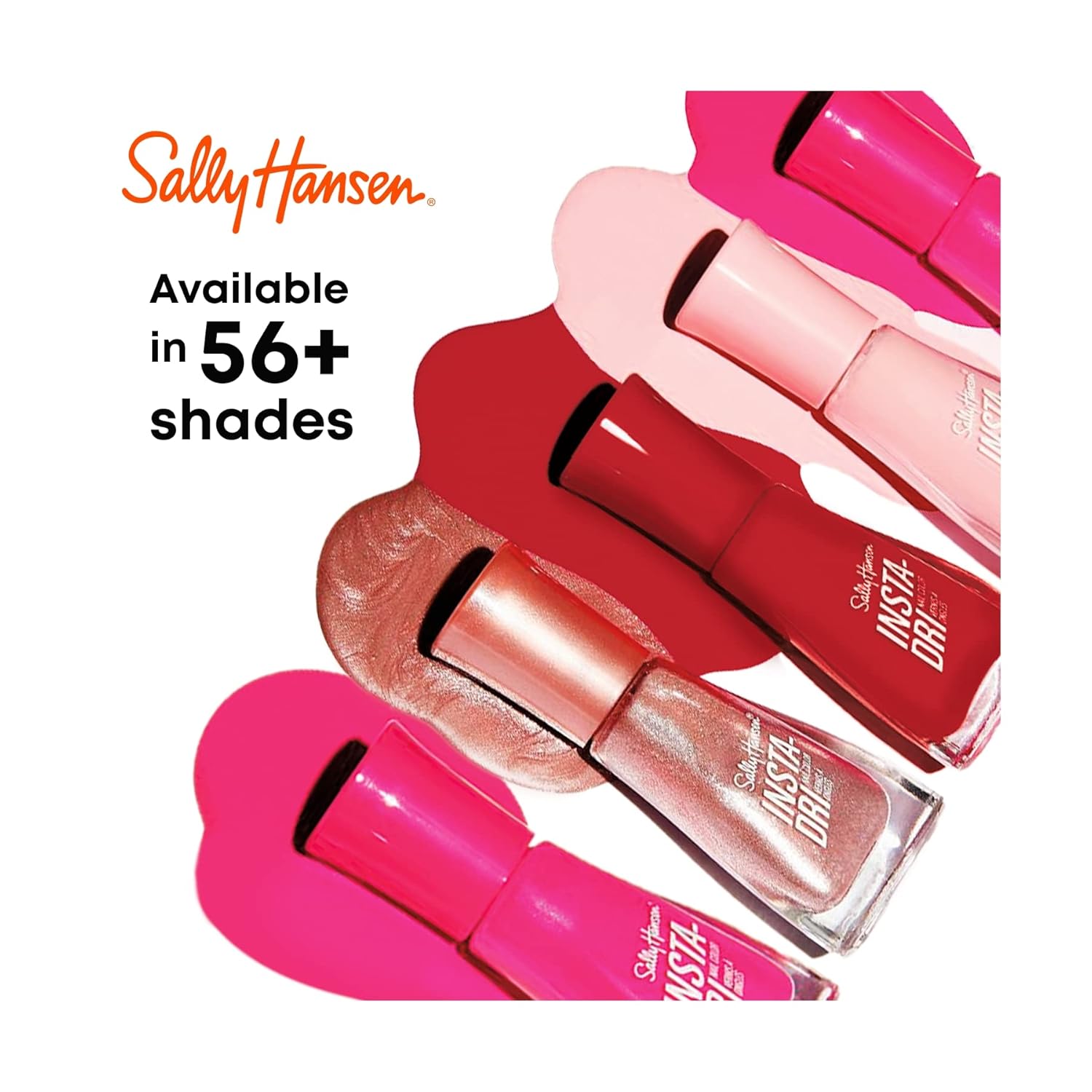 Sally Hansen Insta-Dri®, Racing Rose, Quick Dry, Long Lasting, Streak-Free Shine, Pink Nail Polish : Beauty & Personal Care