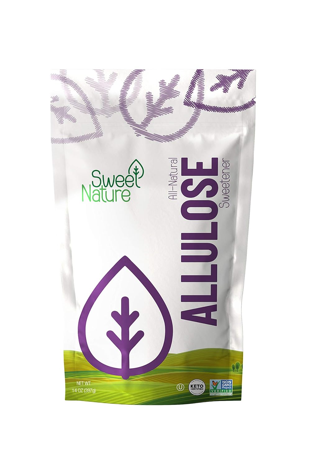 Sweet Nature Allulose Sweetener - Gluten And Sugar Free - Zero Net Carb - Non Gmo - Kosher - Keto Friendly (14 Oz)