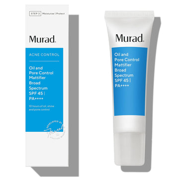 Murad Oil & Pore Reducing Facial Moisturizer - Acne Control Mattifier With Broad Spectrum Spf 45 - Lightweight Face Lotion Backed By Science